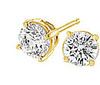 Yellow Gold Diamond Stud Earrings