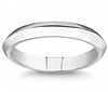 Ladies Platinum Chamfered Plain Wedding Band