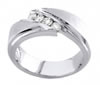 Platinum Grooved Mens Diamond Band