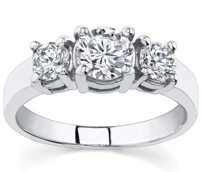  three stone diamond rings