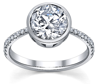  luseen french pave diamond engagement rings