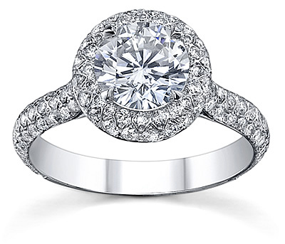  luseen french pave diamond engagement rings