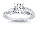 gold diamond engagement ring side diamonds