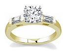 gold diamond engagement ring side diamonds