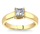 gold diamond solitaire rings