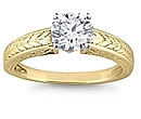 gold diamond solitaire rings