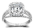 gold diamond engagement ring side diamonds