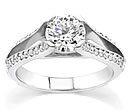 gold diamond engagement ring side diamonds