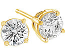 gold diamond stud earrings