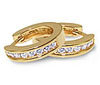 Yellow Gold Channel Set Diamond Earrings